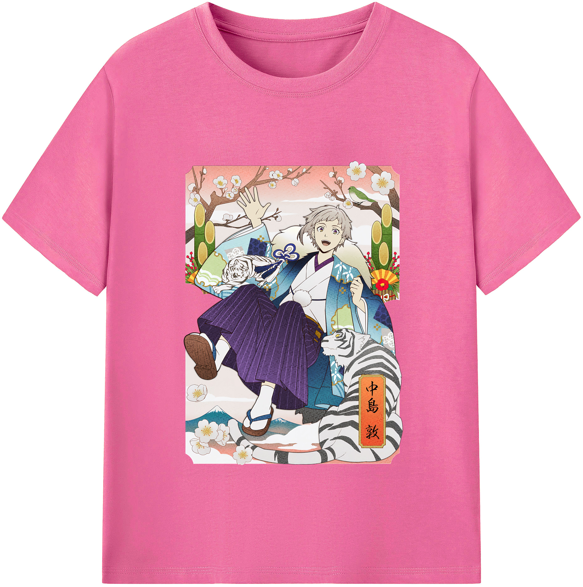 （画像用） 文豪ストレイドッグス Bungo Stray Dogs レディースカジュアルプリントTシャツ（綿100％）